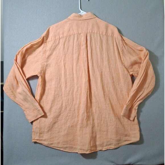Brooks Brothers Shirt Men Madison Fit XL 100% Irsh Linen Long Sleeve Casual 1818 - Picture 4 of 6